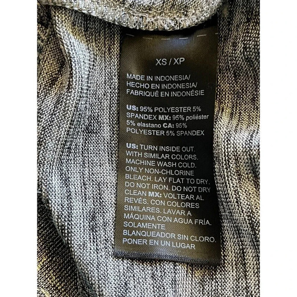 White House Black Market Metallic Gold Silver Everyday Dolman Blouse Boxy XS - Picture 7 of 9